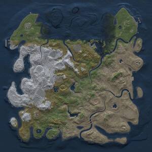 Thumbnail Rust Map: Procedural Map, Size: 4500, Seed: 130, 16 Monuments