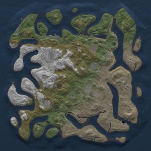 Thumbnail Rust Map: Procedural Map, Size: 4500, Seed: 130, 15 Monuments