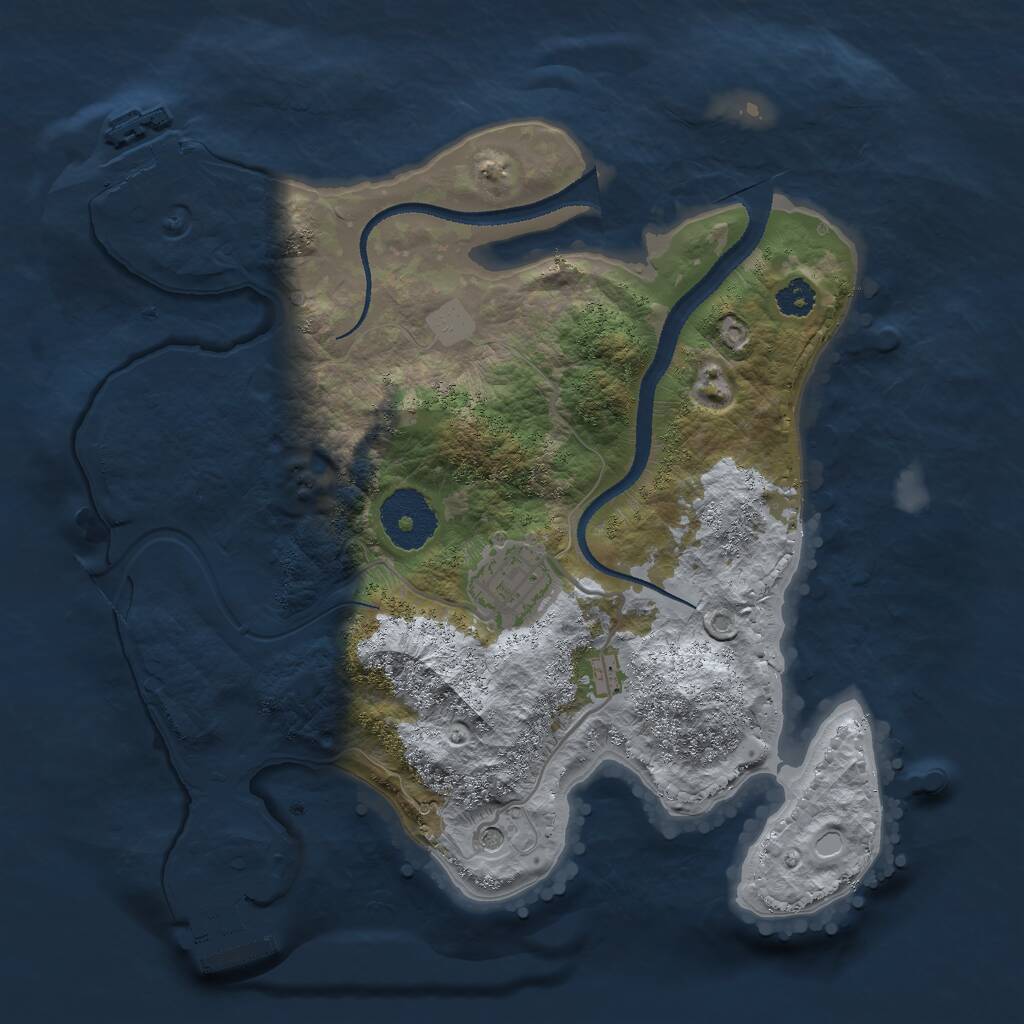 Rust Map: Procedural Map, Size: 2700, Seed: 20, 5 Monuments