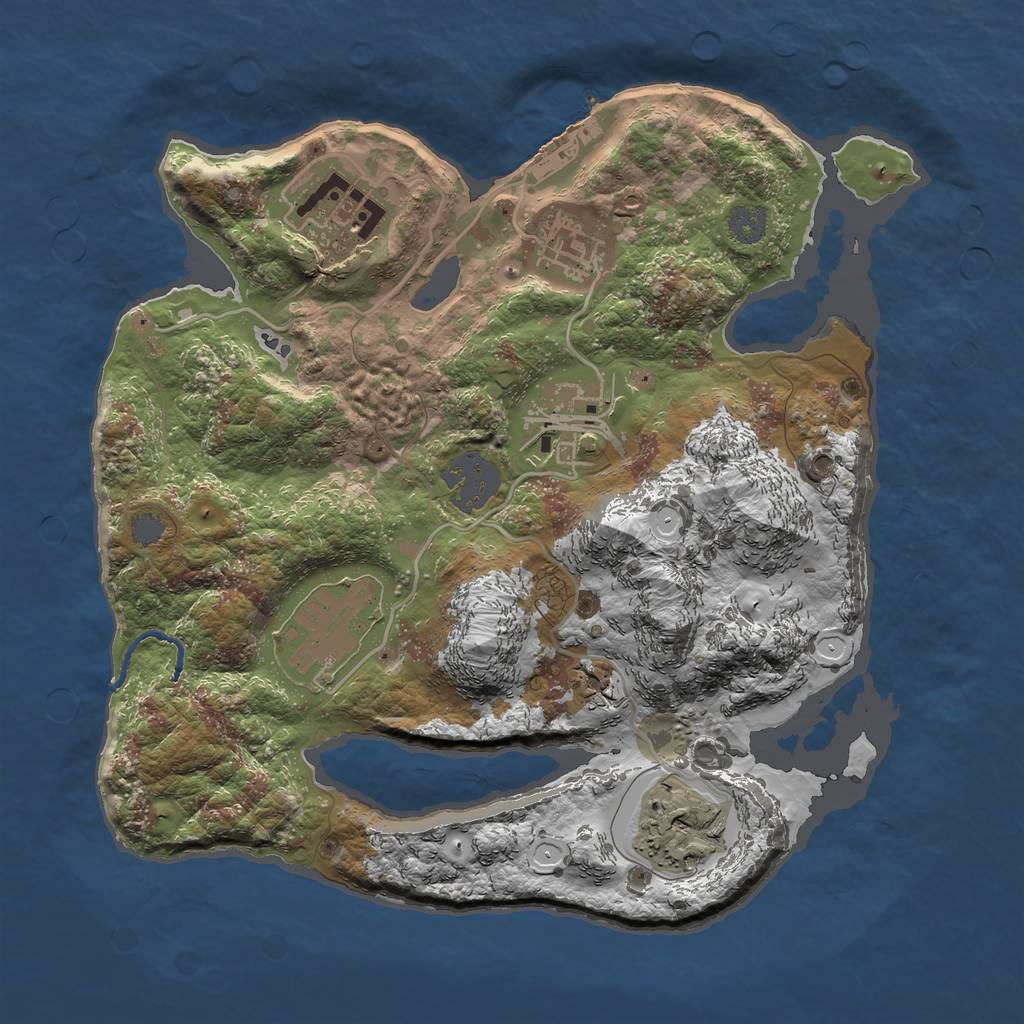 Rust Map: Procedural Map, Size: 2700, Seed: 20, 11 Monuments