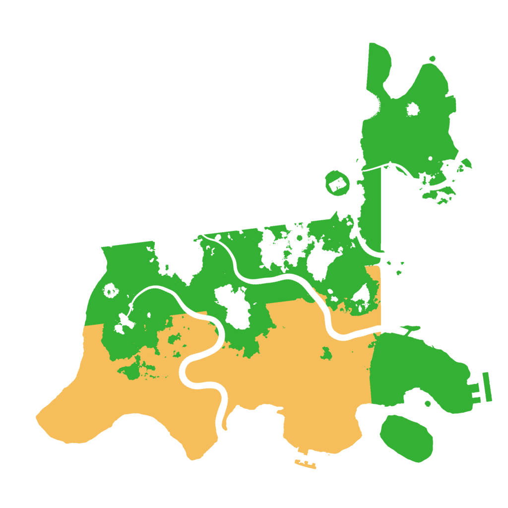 Biome Rust Map: Procedural Map, Size: 3500, Seed: 414801