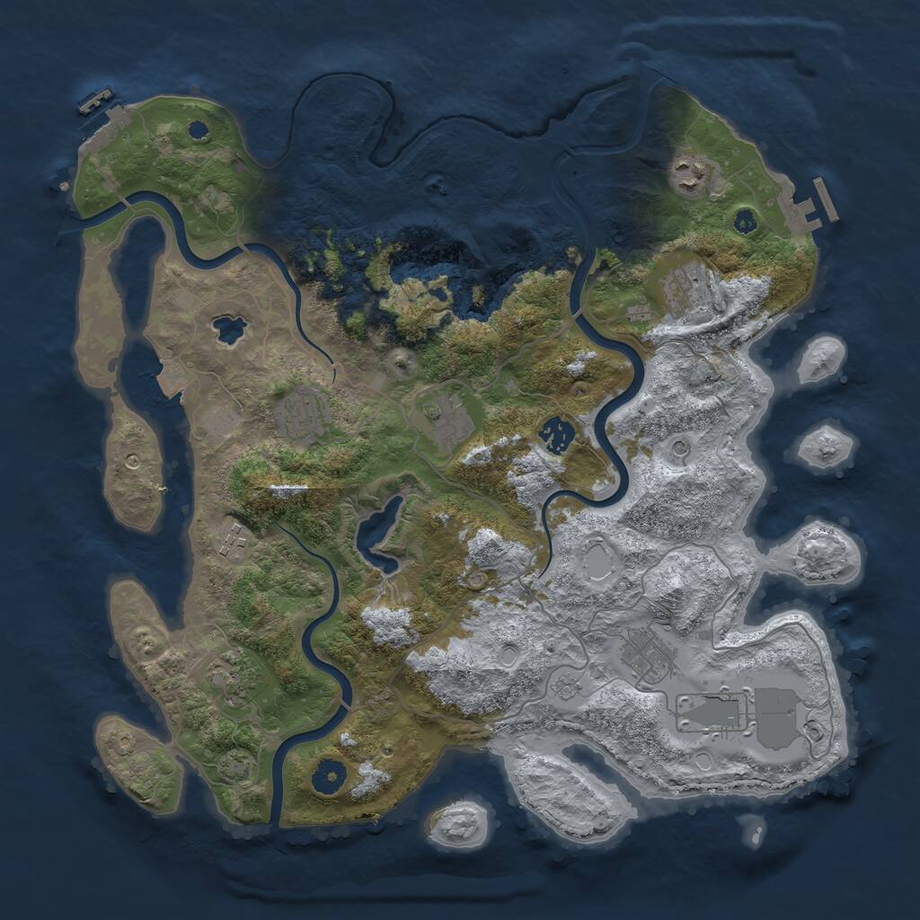 Rust Map: Procedural Map, Size: 4000, Seed: 7780, 15 Monuments