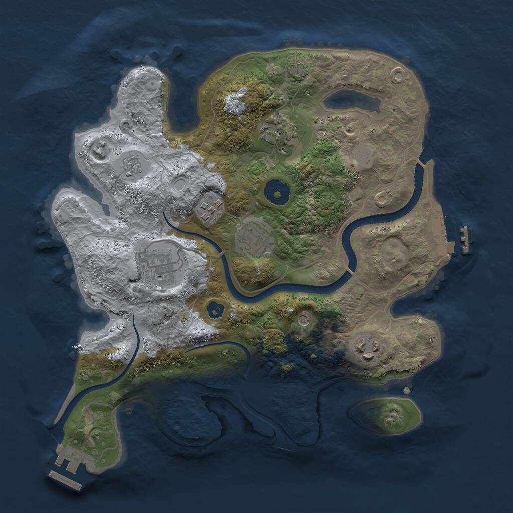 Rust Map: Procedural Map, Size: 3000, Seed: 471052899, 11 Monuments
