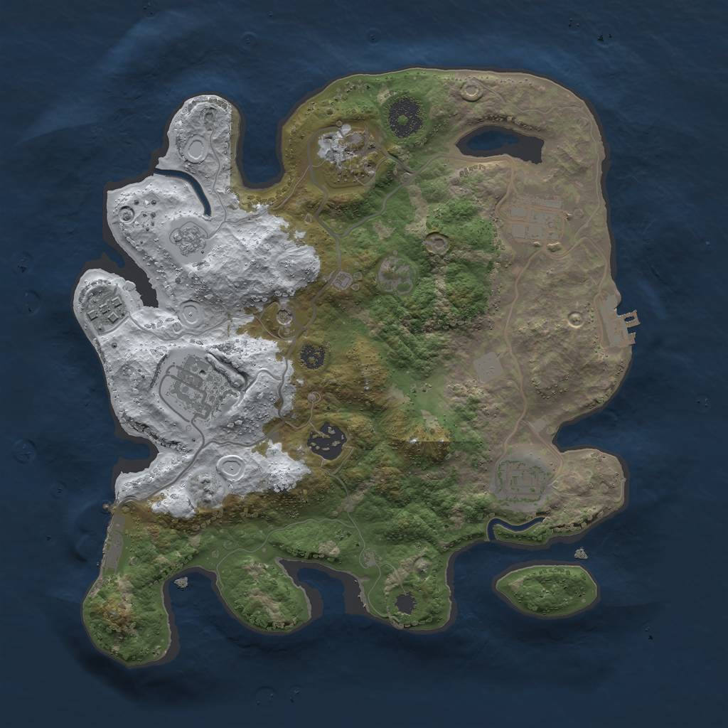 Rust Map: Procedural Map, Size: 3000, Seed: 471052899, 15 Monuments