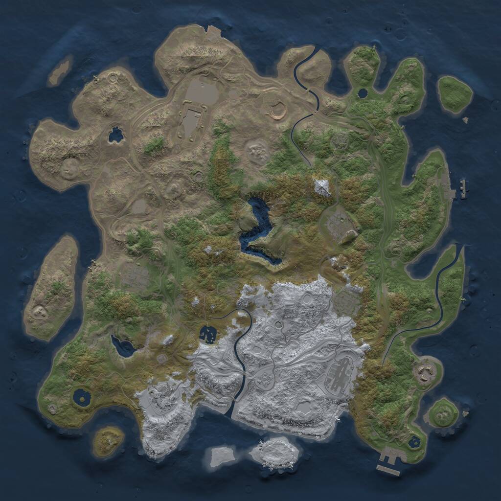 Rust Map: Procedural Map, Size: 4250, Seed: 21051806, 15 Monuments
