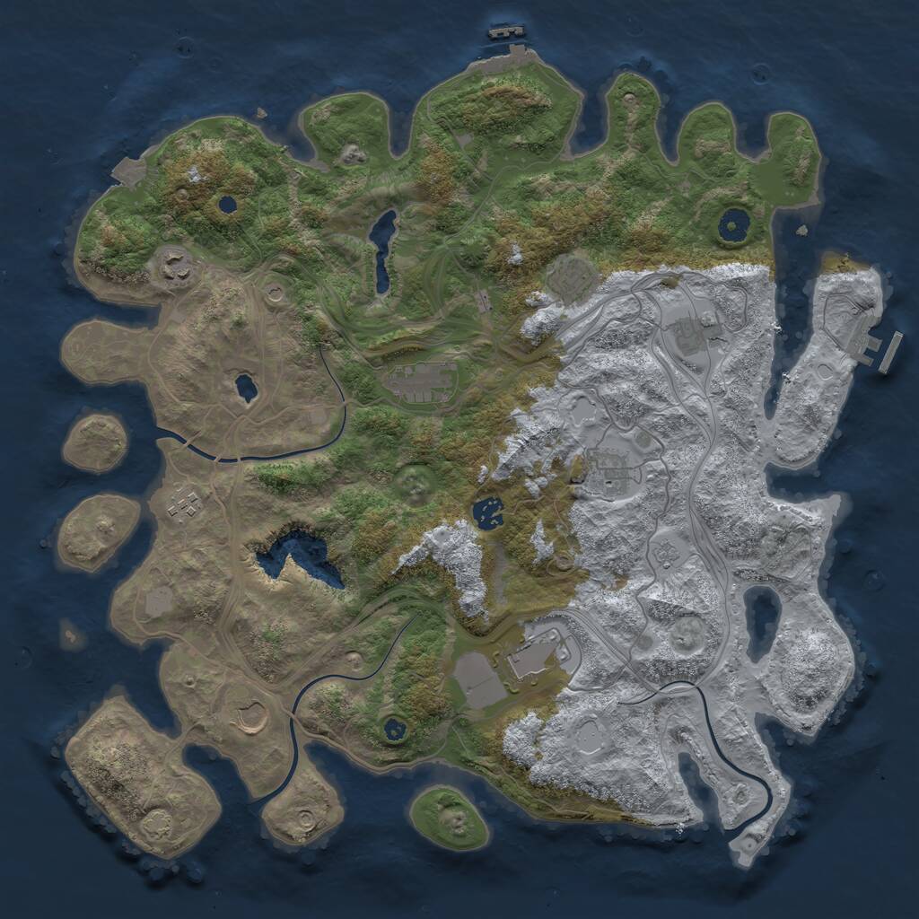 Rust Map: Procedural Map, Size: 4250, Seed: 1934368008, 15 Monuments