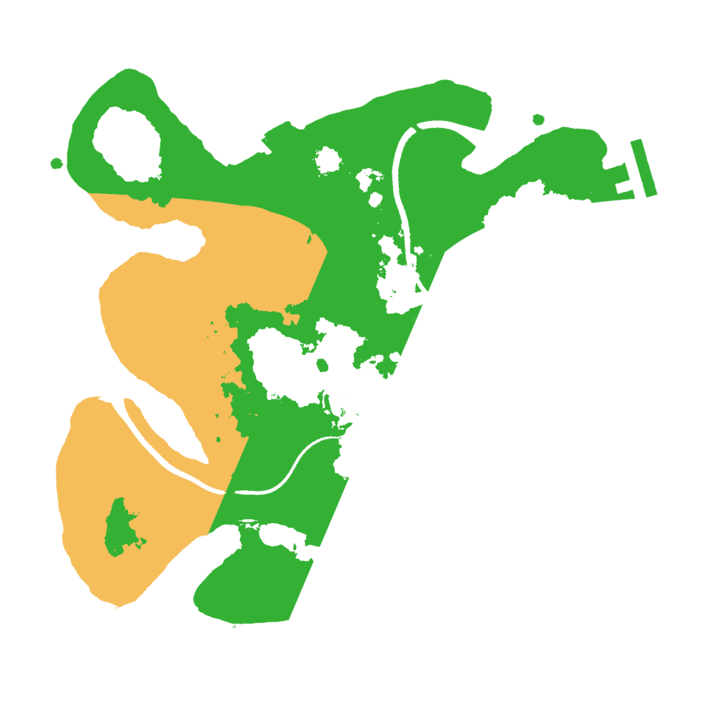 Biome Rust Map: Procedural Map, Size: 2500, Seed: 5512089