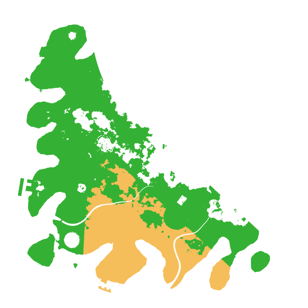 Biome Rust Map: Procedural Map, Size: 3500, Seed: 5001