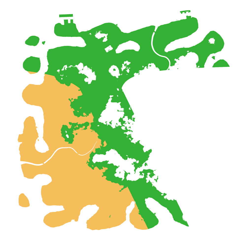 Biome Rust Map: Procedural Map, Size: 3700, Seed: 1235