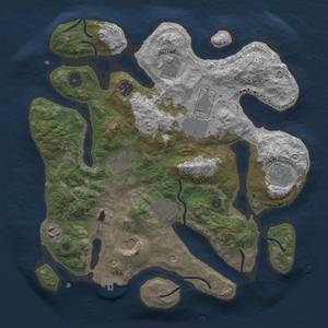 Thumbnail Rust Map: Procedural Map, Size: 3500, Seed: 3333, 13 Monuments