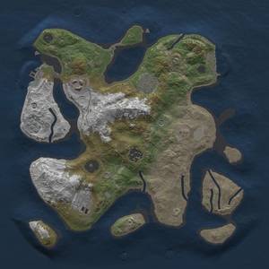 Thumbnail Rust Map: Procedural Map, Size: 3000, Seed: 125, 13 Monuments