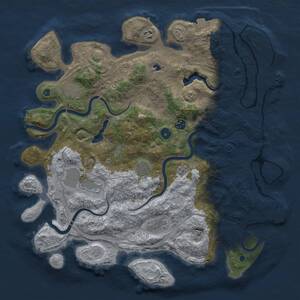 Thumbnail Rust Map: Procedural Map, Size: 4250, Seed: 3000, 13 Monuments