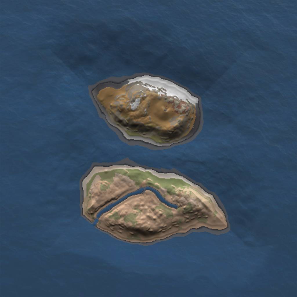 Rust Map: Procedural Map, Size: 1000, Seed: 909846, 2 Monuments