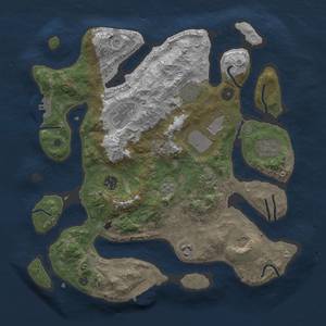 Thumbnail Rust Map: Procedural Map, Size: 3700, Seed: 5, 20 Monuments