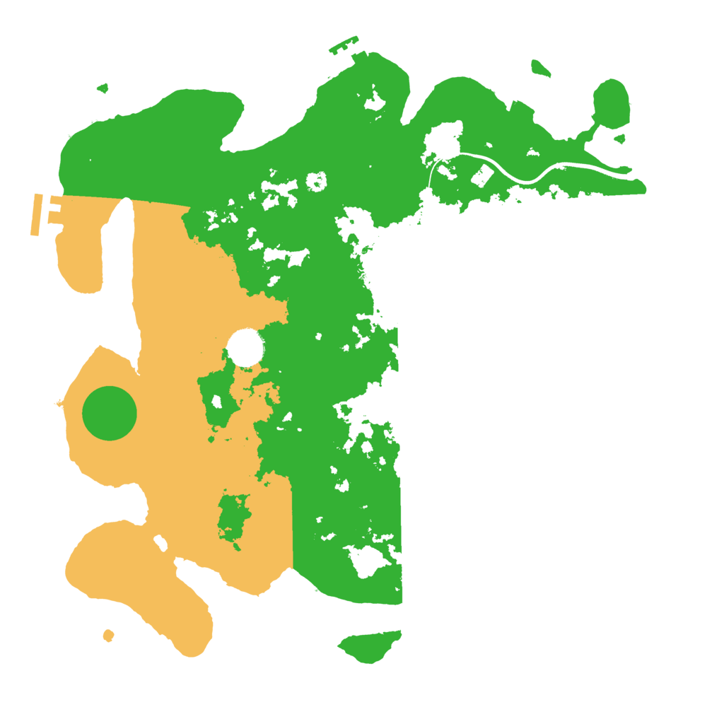 Biome Rust Map: Procedural Map, Size: 3500, Seed: 65414