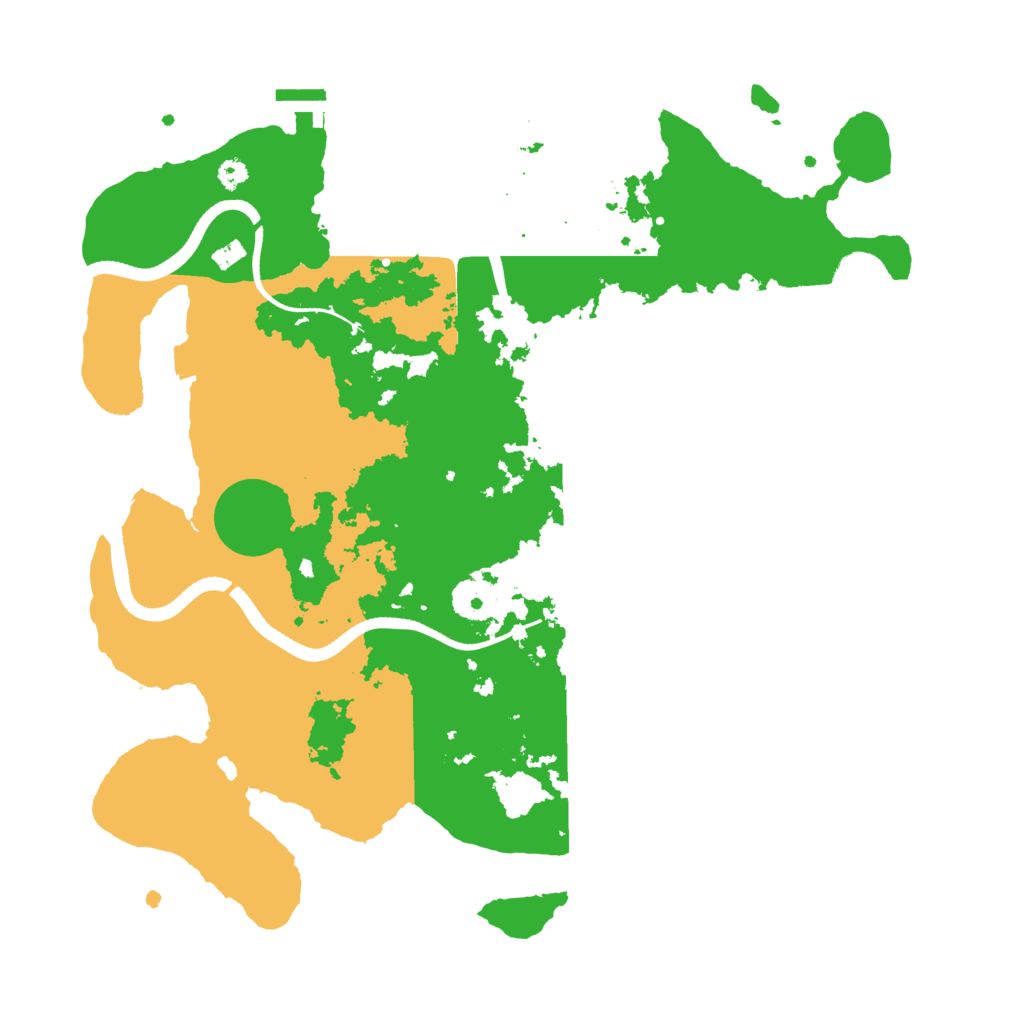 Biome Rust Map: Procedural Map, Size: 3500, Seed: 65414