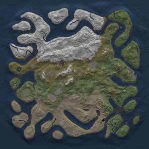 Thumbnail Rust Map: Procedural Map, Size: 4500, Seed: 169, 13 Monuments