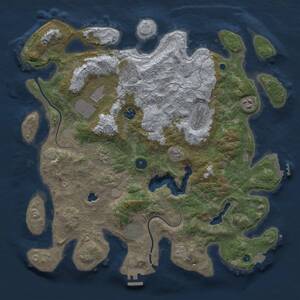Thumbnail Rust Map: Procedural Map, Size: 4000, Seed: 286, 14 Monuments