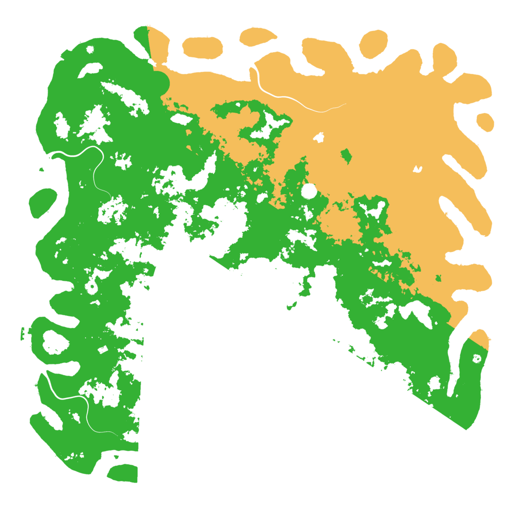 Biome Rust Map: Procedural Map, Size: 6000, Seed: 2147273400