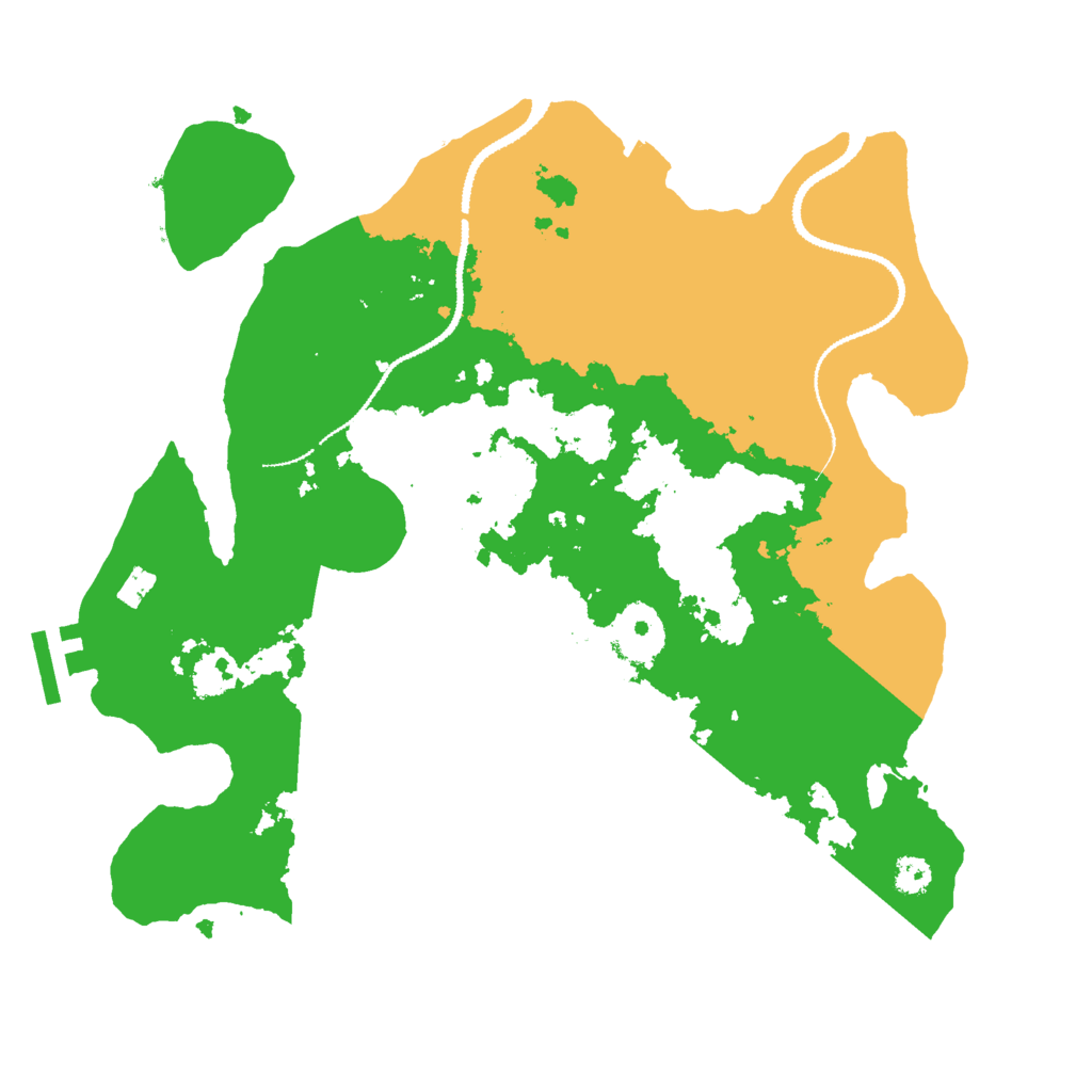 Biome Rust Map: Procedural Map, Size: 3000, Seed: 64166557