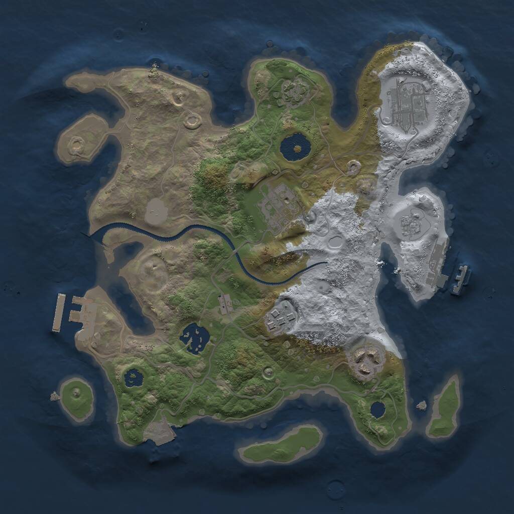 Rust Map: Procedural Map, Size: 2700, Seed: 2008760, 10 Monuments