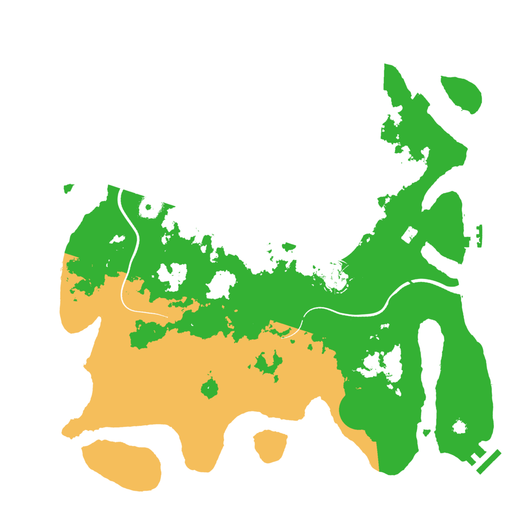 Biome Rust Map: Procedural Map, Size: 3500, Seed: 4116552