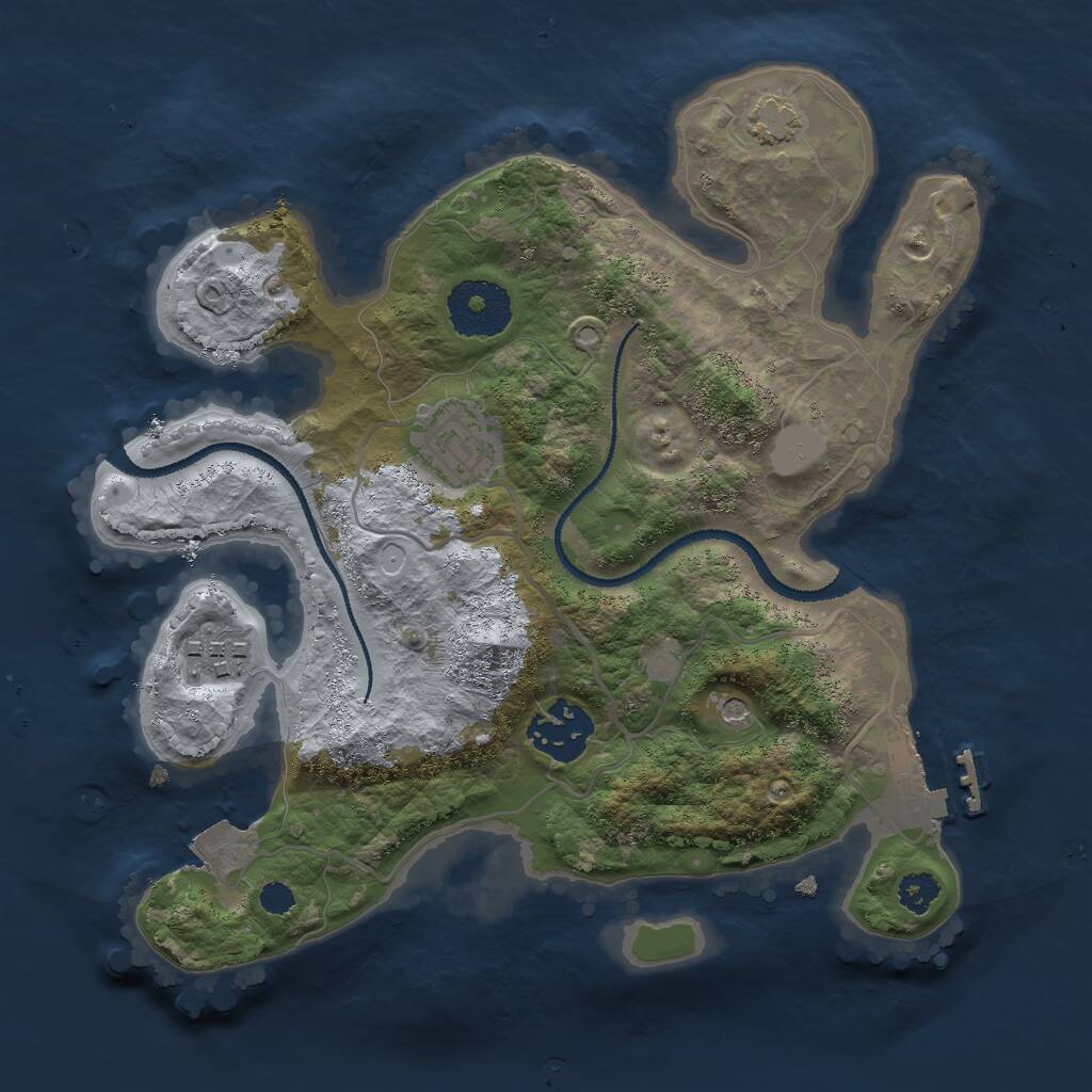 Rust Map: Procedural Map, Size: 2700, Seed: 3029, 7 Monuments