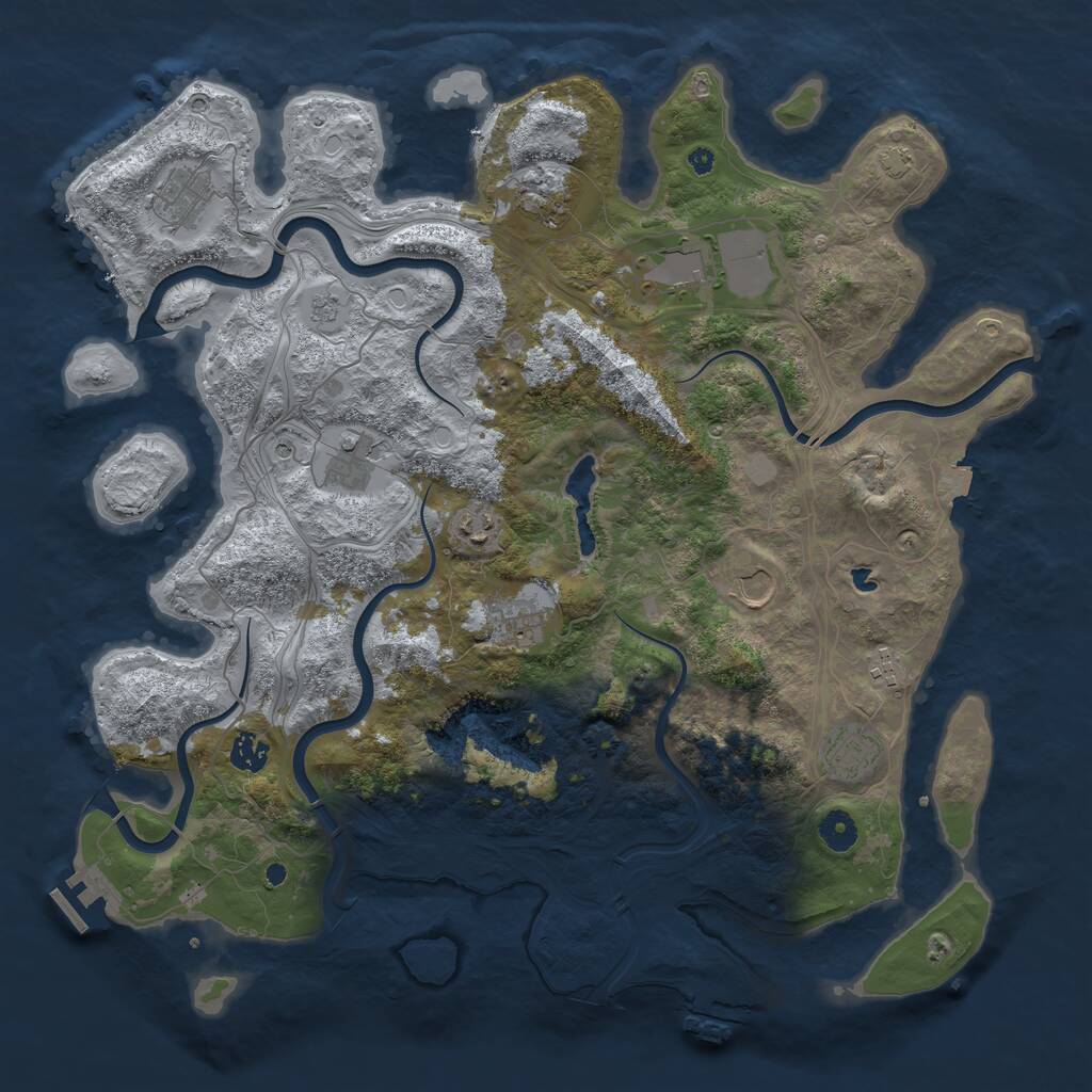 Rust Map: Procedural Map, Size: 4250, Seed: 1471, 16 Monuments