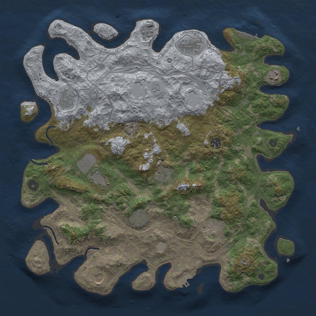 Rust Map: Procedural Map, Size: 4250, Seed: 31457, 17 Monuments