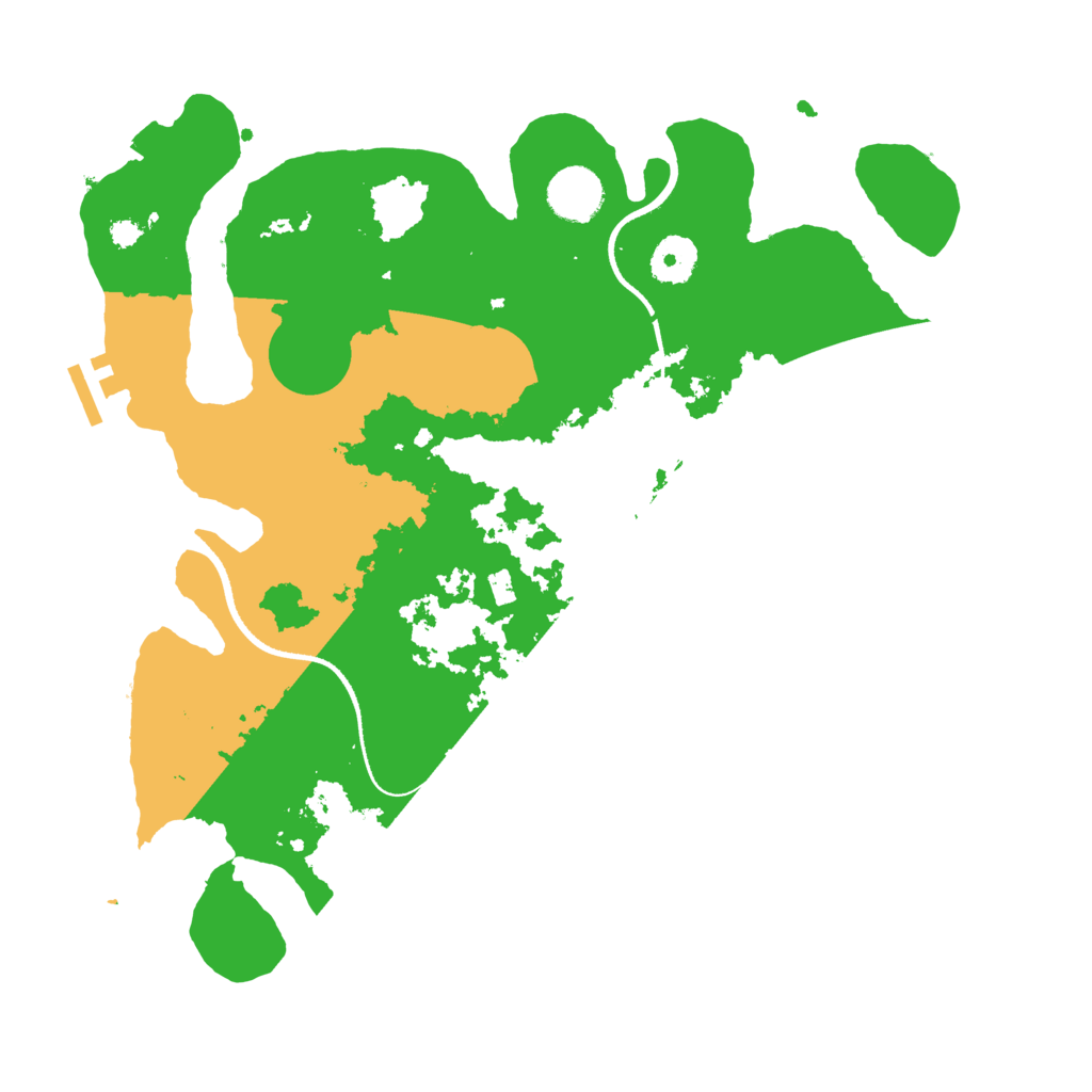 Biome Rust Map: Procedural Map, Size: 3500, Seed: 727917