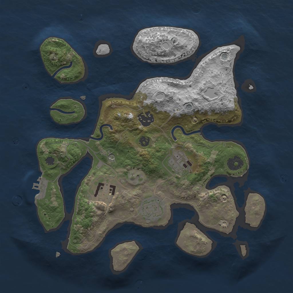 Rust Map: Procedural Map, Size: 2900, Seed: 30605, 11 Monuments