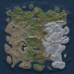 Thumbnail Rust Map: Procedural Map, Size: 4500, Seed: 575902031, 15 Monuments