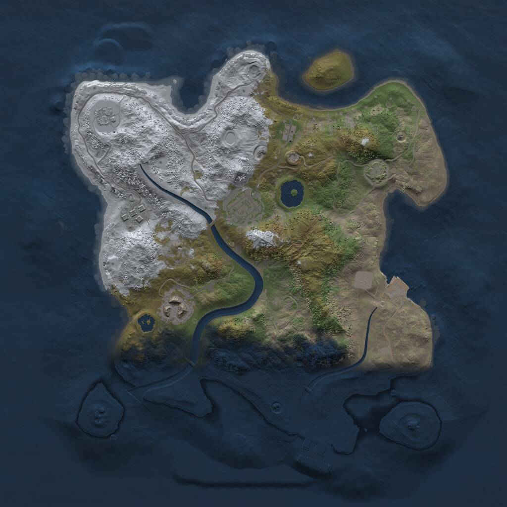 Rust Map: Procedural Map, Size: 3000, Seed: 234234, 7 Monuments