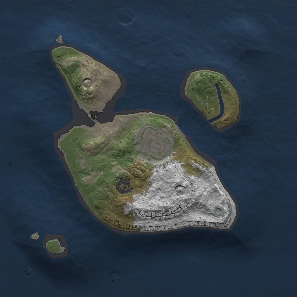 Rust Map: Procedural Map, Size: 1800, Seed: 6465463, 3 Monuments