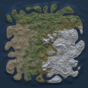 Thumbnail Rust Map: Procedural Map, Size: 5000, Seed: 682488776, 19 Monuments