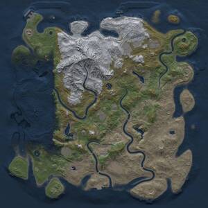 Thumbnail Rust Map: Procedural Map, Size: 5000, Seed: 151316141, 16 Monuments