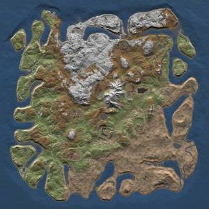 Thumbnail Rust Map: Procedural Map, Size: 5000, Seed: 151316141, 16 Monuments