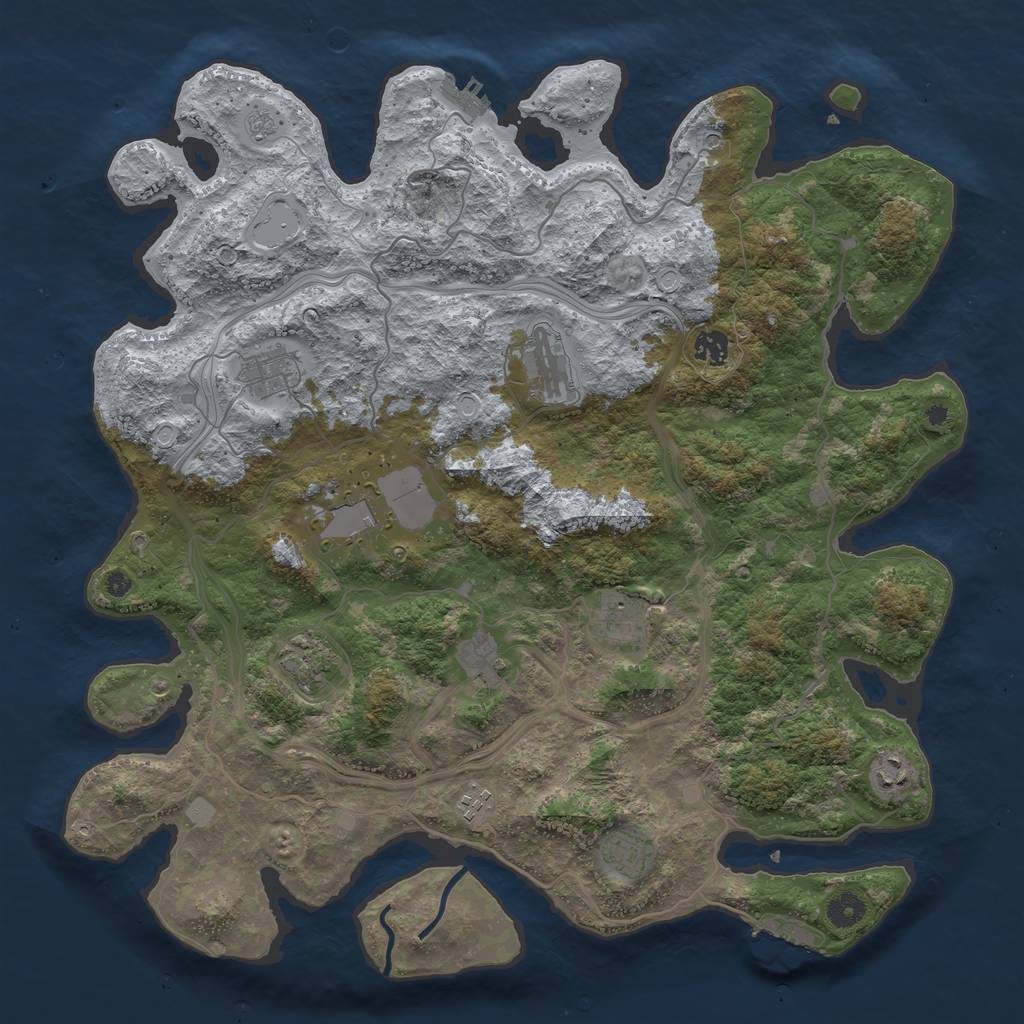 Rust Map: Procedural Map, Size: 4300, Seed: 846514, 19 Monuments