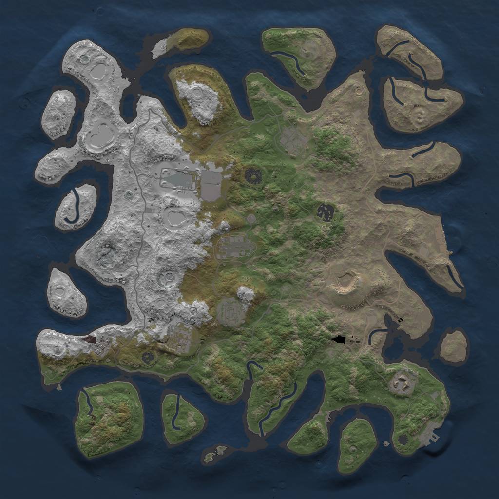 Rust Map: Procedural Map, Size: 4250, Seed: 6052021, 20 Monuments