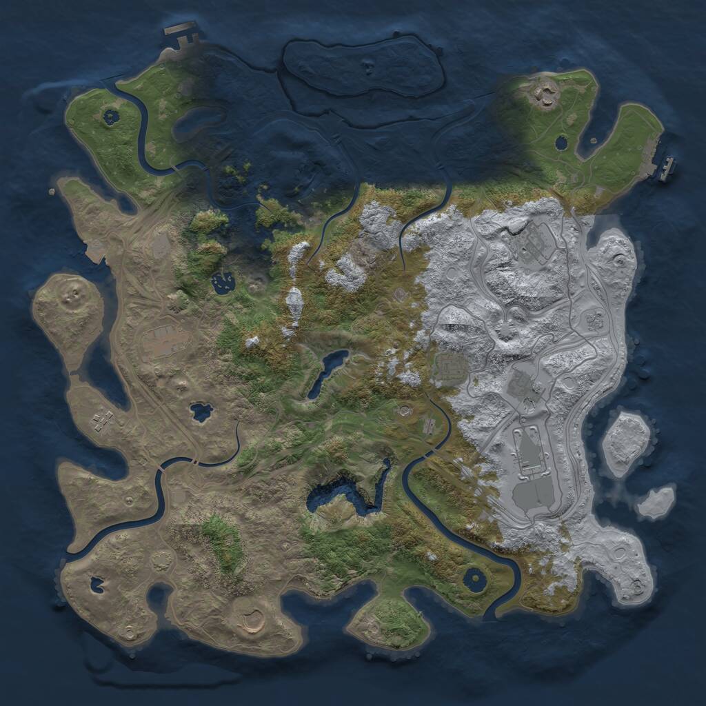 Rust Map: Procedural Map, Size: 4500, Seed: 310452012, 15 Monuments