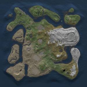 Thumbnail Rust Map: Procedural Map, Size: 3500, Seed: 79264198, 13 Monuments