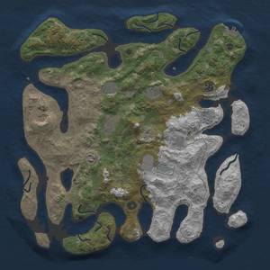 Thumbnail Rust Map: Procedural Map, Size: 4300, Seed: 10, 13 Monuments