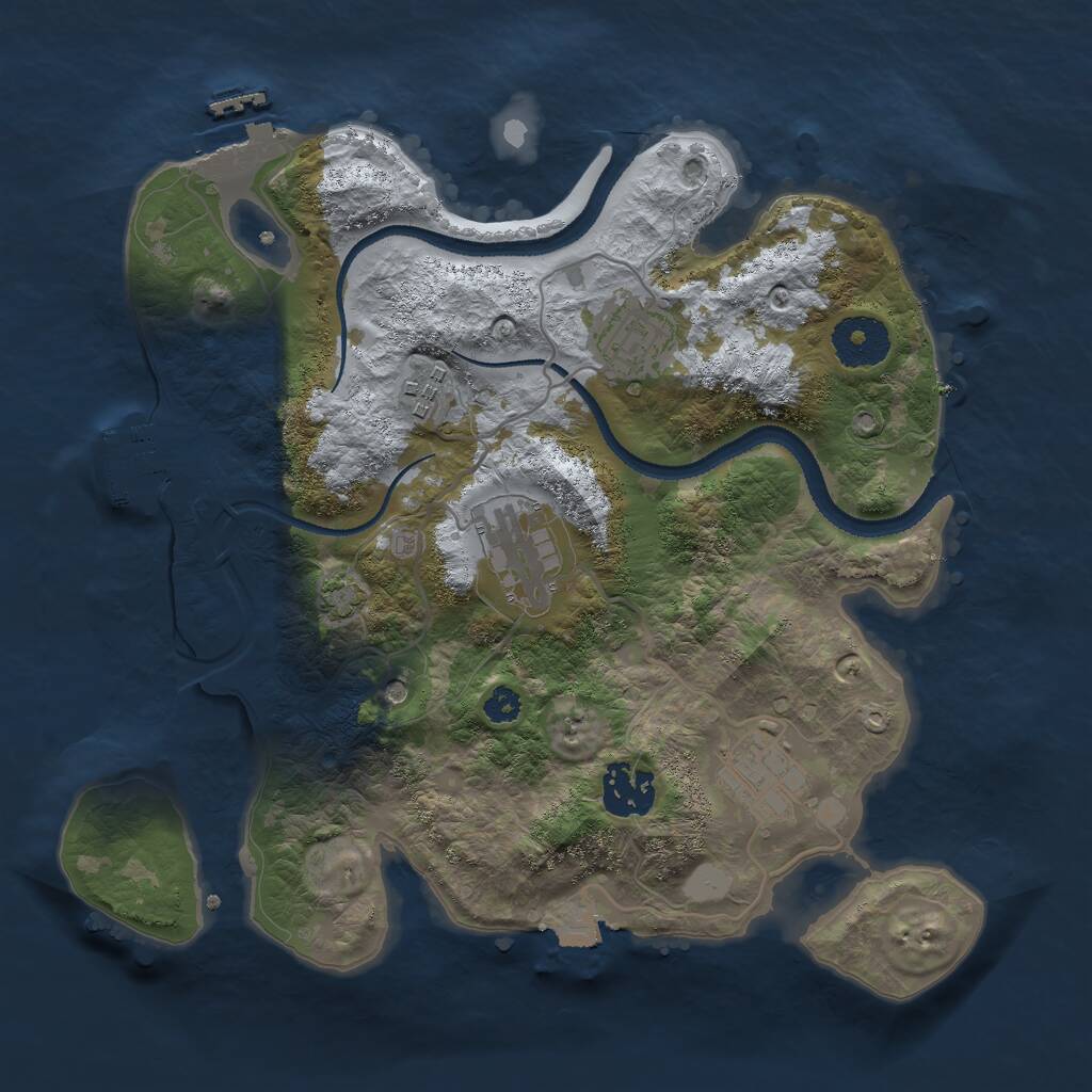 Rust Map: Procedural Map, Size: 3000, Seed: 51511181, 10 Monuments