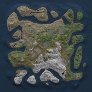 Thumbnail Rust Map: Procedural Map, Size: 4000, Seed: 3463, 14 Monuments