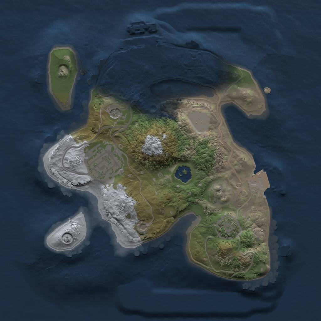Rust Map: Procedural Map, Size: 1947, Seed: 821, 5 Monuments