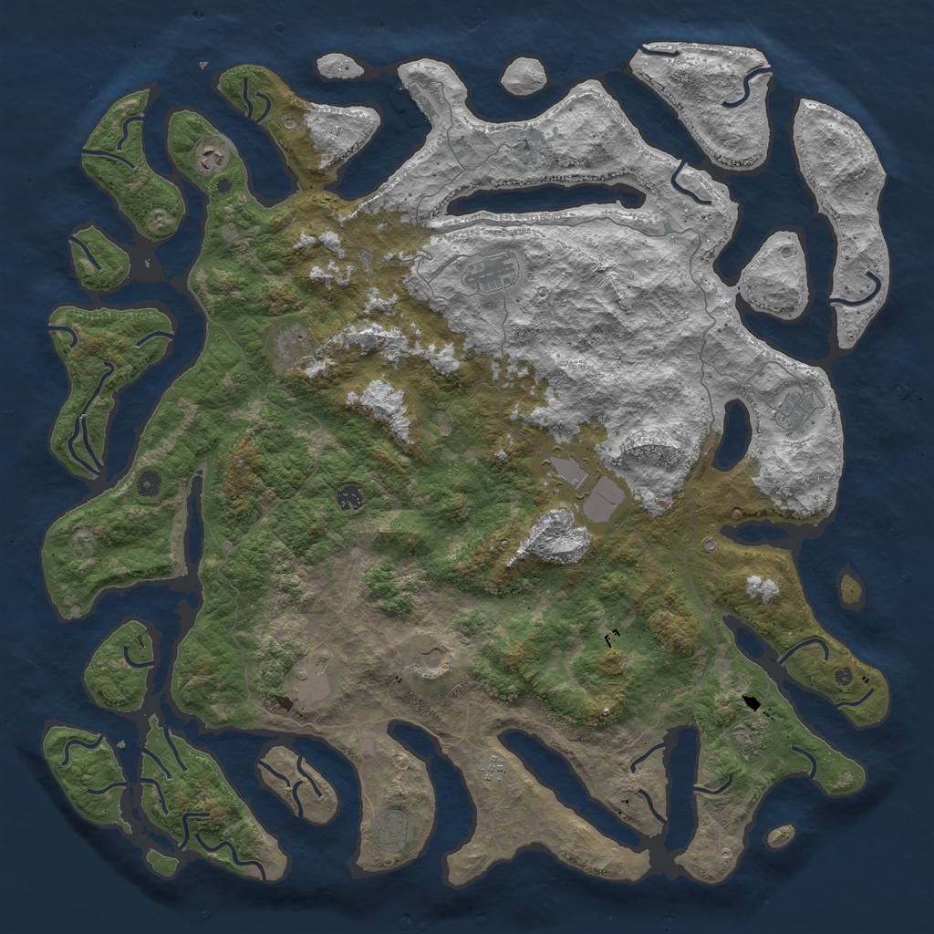 Rust Map: Procedural Map, Size: 5500, Seed: 397, 15 Monuments