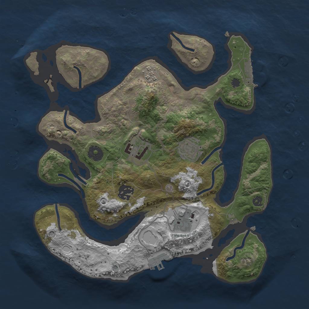 Rust Map: Procedural Map, Size: 3000, Seed: 1772803014, 15 Monuments