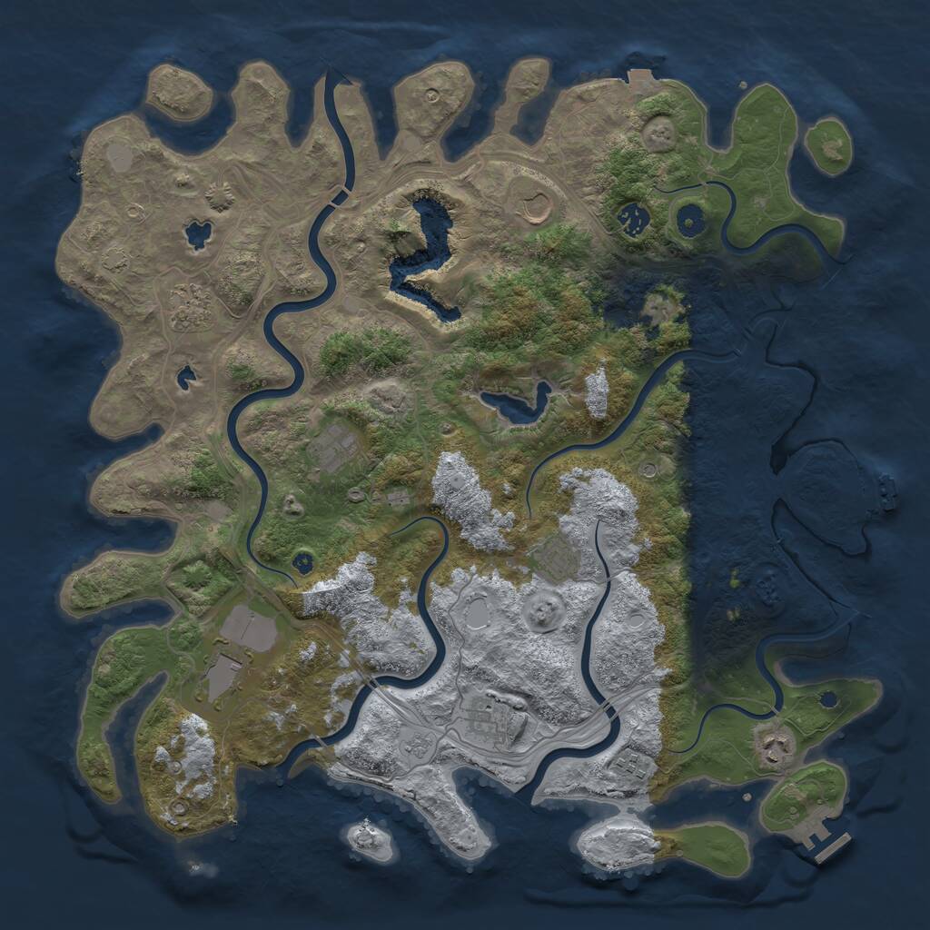 Rust Map: Procedural Map, Size: 4500, Seed: 795638, 15 Monuments
