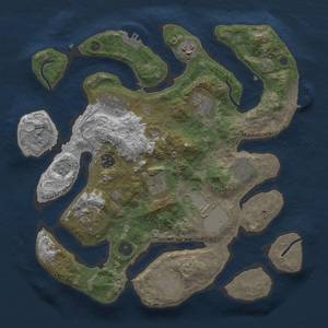 Thumbnail Rust Map: Procedural Map, Size: 3500, Seed: 394546, 18 Monuments