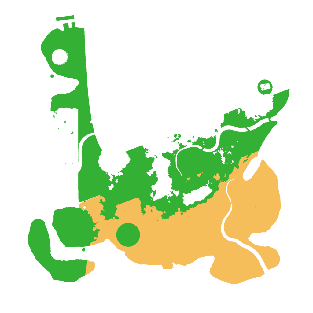 Biome Rust Map: Procedural Map, Size: 3500, Seed: 110551635